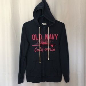 Navy zip up hoodie